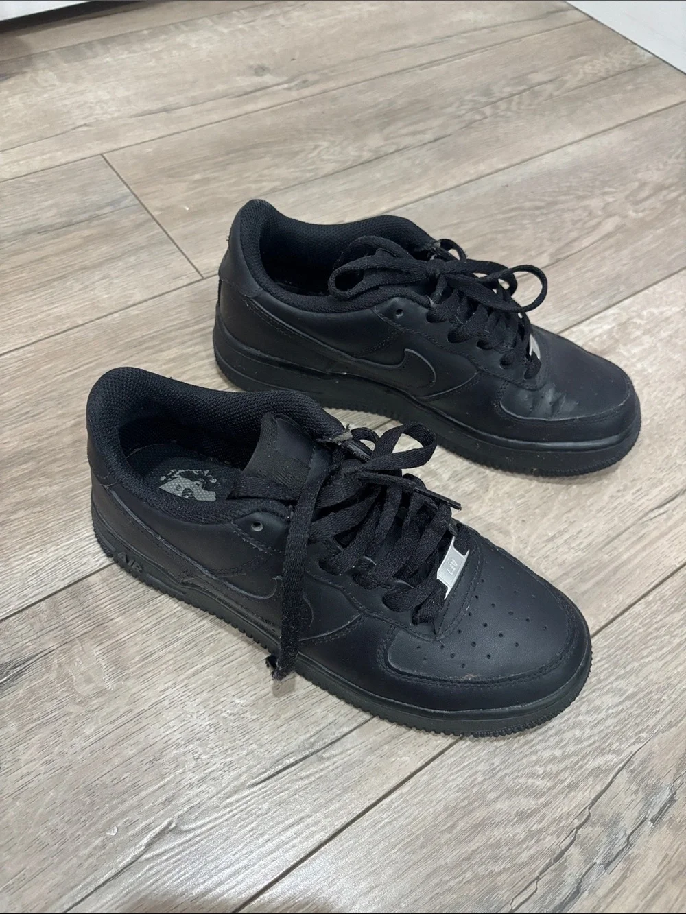 Black Nike Air Force 1’s Grade School Size 5.5